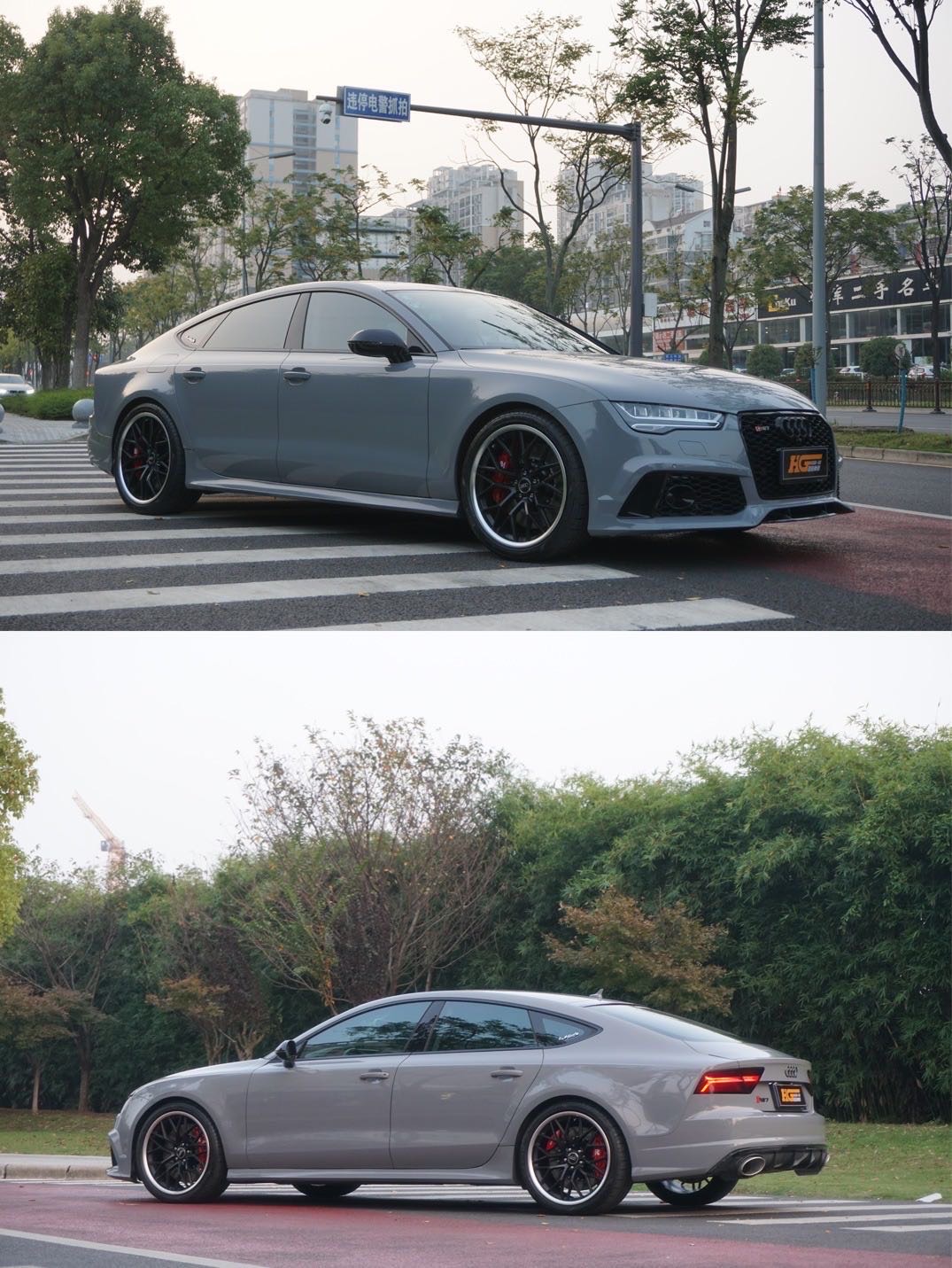 奥迪A7 AP刹车